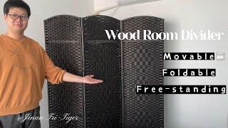 Unboxing Samples丨Rustic Accent 3-Panels Folding Room Divider Screen