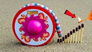 Diwali Ground Chakkar Vs Matchstick Chain Reaction Dominos | Crackers Amazing Experiment |