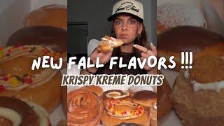 NEW FALL DONUTS TASTE TESTTT  KRISPY KREME