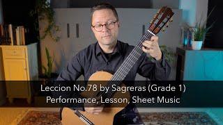 Leccion No.78 by Sagreras and Lesson for Classical Guitar