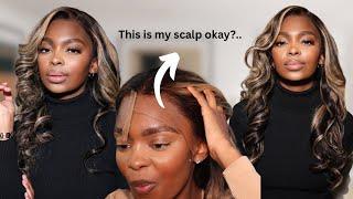 No glue, pre-plucked & pre-bleached frontal wig installation