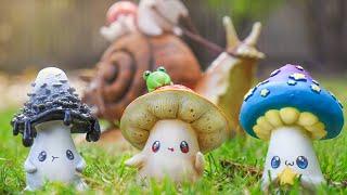 I Sculpted Mushroom Friends To Boost Serotonin l Polymer Clay Art