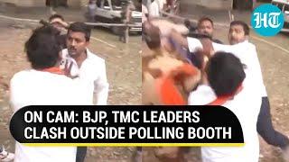 BJP Candidate Fights With TMC Leader During Polling In Murshidabad | Bengal | Lok Sabha Elections