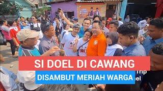 KAMPANYE DOEL DI CAWANG DIBANJIRI WARGA, DOEL TERPAKSA LEWAT GANG KECIL MENUJU LOKASI