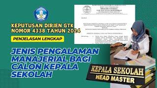 [BARU] JENIS PENGALAMAN MANAJERIAL BAGI CALON KEPALA SEKOLAH