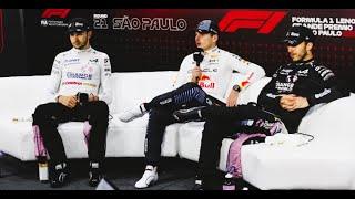 POST-RACE PRESS CONFERENCE with Max Verstappen, Esteban Ocon and Pierre Gasly after the Brazilian GP