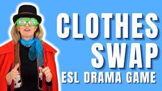 Fun ESL Drama Game For Kids: Practice Present Continuous and Clothes