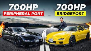 The Ultimate Rotary Engine RX7 RACE: Peripheral Port vs Bridgeport