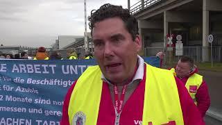 Interview David Merck beim Streik der Paketdienste am 18.12.2024 in Ingolstadt