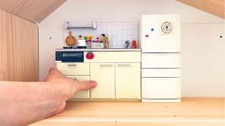 Miniature kitchen set installation ASMR Re-ment collection