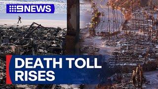 Fires still burning in LA as death toll rises | 9 News Australia