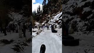 sliding on the snow of Himachal  #jannat