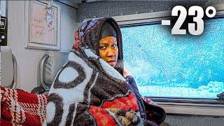 ALONE & COLD! Surviving a Winter Snow Storm at -23° in My Camper Van (RV Life)