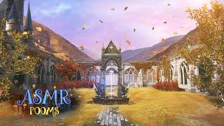 Harry Potter Inspired - Hogwarts Courtyard Fall Ambience - Autumn Evening Relaxing Soundscape 1 hour