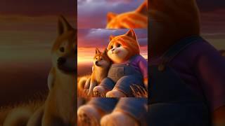 Obel and Dogs, Enemies Who Become Friends #catlover #cartoon #dog #cute #shortsviral #shortvideo