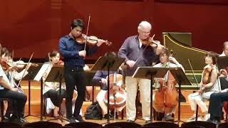 Zukerman & Miura: rehearsal Bach double concerto in D minor, BWV 1043 (III. Allegro)