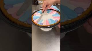 Using a color palette generator to design a cookie cake  #cake #cakedecorating #shorts