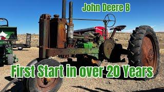 83 Year Old Stuck John Deere B Revival & First Start @eldonwalker4279 @laurabrown7561 @Morgan-walk