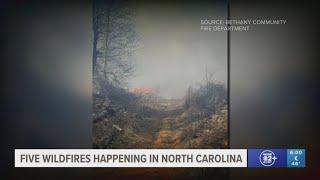 Crews battle wildfires in North Carolina and South Carolina