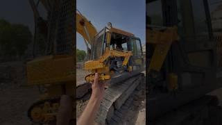 11 channel rc excavator damaged by real excavator #shorts