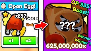 I Used HUNDREDS Of SEASON 12 EGGS to Get SECRET PET in Roblox Arm Wrestle Simulator..