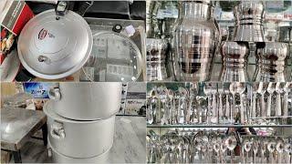 Silver Steel Bartan Wholesale Market Gujranwala/Big Size Pateelay,Daig/Stainless Steel Cookware Set