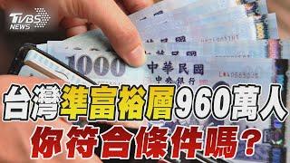 台灣「準富裕層」960萬人 你是嗎? 上班族揹房貸 淨資產逾300萬被列準富人｜TVBS新聞 @TVBSNEWS02