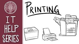 FSU College of Medicine IT Help Series: Printing