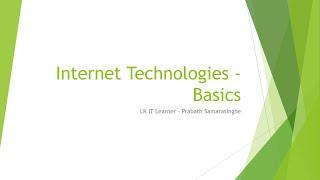 Introduction to Internet Technologies