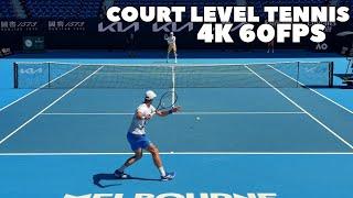 Novak Djokovic & Emil Ruusuvuori Court Level Practice | w/ Slow Motion Rally 2024 (4K 60FPS)