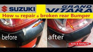 How to Repair a Broken Plastic Car Bumper - DIY Bumper Crack Repair and Paint