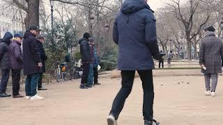 Men in the Park Playing Bocce Ball