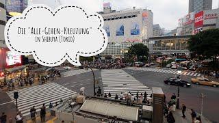 Alle-Gehen-Kreuzung in Shibuya in Tokyo (Japan)