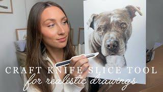 The BEST Tool for Achieving Realism in Coloured Pencil Drawings | Craft Knife Slice Tool