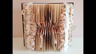 My altered Christmas book, inspired by Natasa from Treasure Books.