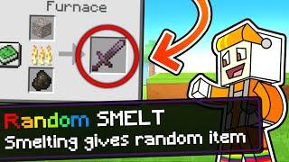 minecraft MANHUNT but SMELTING IS RANDOM (insane)