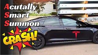 TESLA CRASH During Smart Summon #tesla