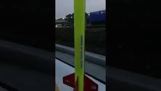 Model rocket launch - in the evening