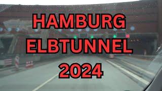 4k Driving Hamburg 2024 Autobahn A7 ( Hamburger Deckel + Elbtunnel )