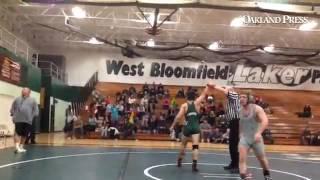 West. Bloomfield's Ross Bahro pins Ketteeing's Ryan Krumweide, sets school record for career victori