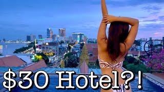 124,000 KHR ($30) Luxury Hotel w/ Rooftop Jacuzzi in Phnom Penh, Cambodia (2025)