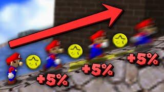 Super Mario 64 but every coin makes you go faster