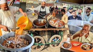 150/- Rs - RANA G SIRI PAYE DHABA | SIRI PAYA STREET FOOD | EATING PAKISTANI FOOD BREAKFAST