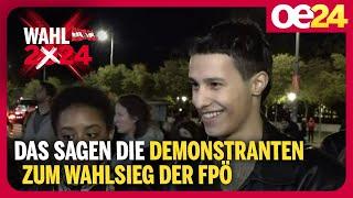 Das sagen die Demonstranten zum Wahlsieg der FPÖ