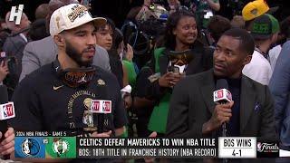 Jayson Tatum Joins NBA TV after winning NBA Title | 2024 NBA Finals