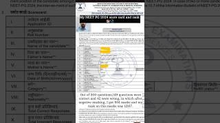 My NEET PG 2024 score and rank | My NEET PG result #neetpg #neetpgresult #neetpgscore #neetpgrank