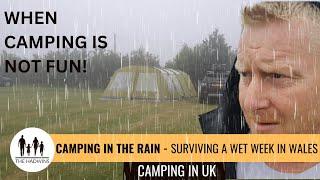 Family Camping In The Rain | Leaking Tent, Bored Kids, Grumpy Dad