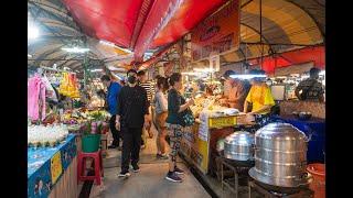 [4K] Walk inside Chang Erawan Market a huge flea on the evening close to BTS Chang Erawan station