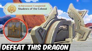 Defeat The Dragon Shadow of the colossi Hidden Achievement | Genshin Impact 5.5 Natlan