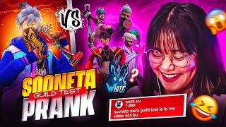 Cute V badge Girl Sooneta  Op Guild Test prank  - Garena free fire max | Hakson official |